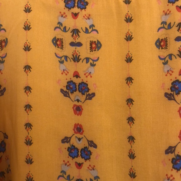 Urban Outfitters Mustard Folk Print Dress - Picture 3 of 7